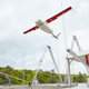 A Zipline drone taking off at one of its revamped distribution centers.